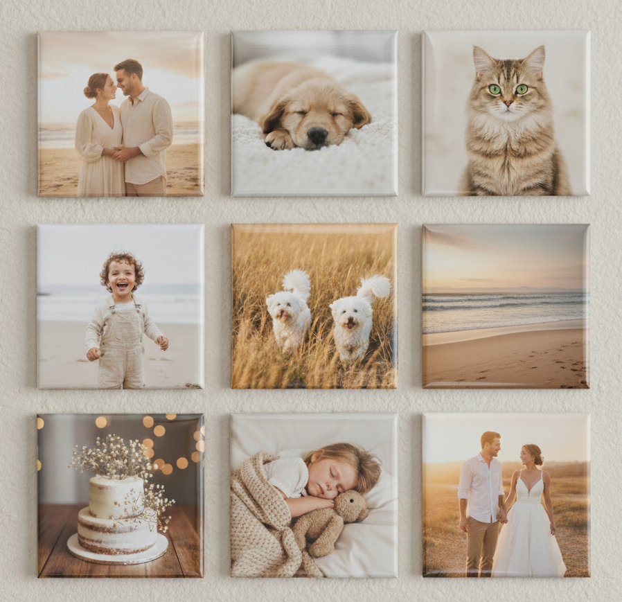 Custom Photo Magnets - Sets of 6